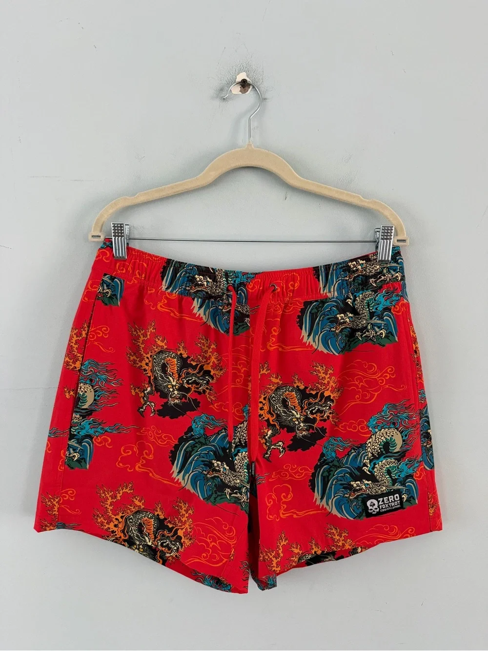Zero Foxtrot Red Dragons Ripstop Swim Trunks